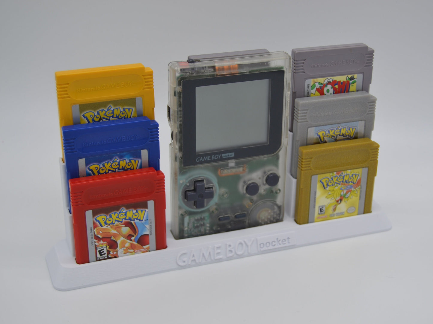 Nintendo Game Boy Pocket & 6 Game Display Stand