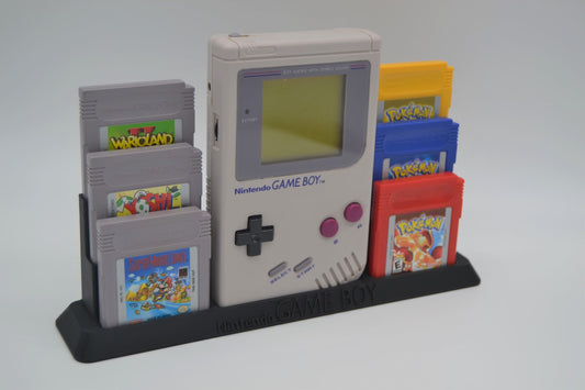 Original Nintendo Game Boy & 6 Game Display Stand