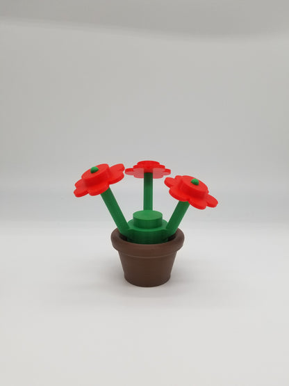 3D Printed Flowers Block Style