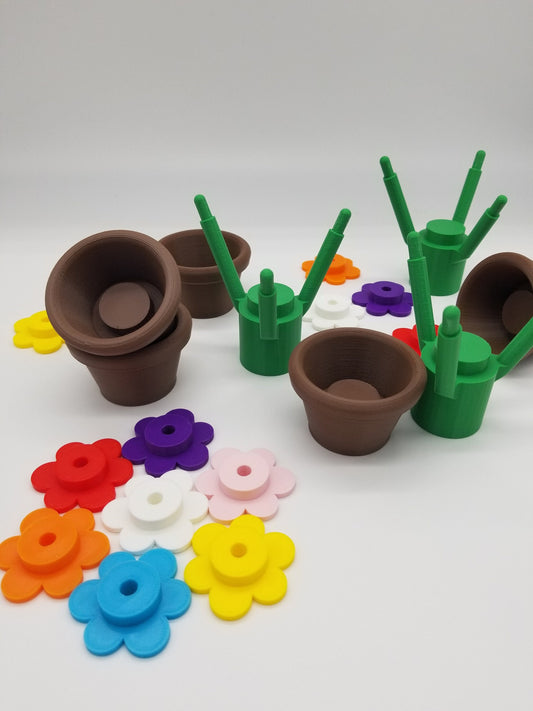 3D Printed Flowers Block Style Extra Pieces