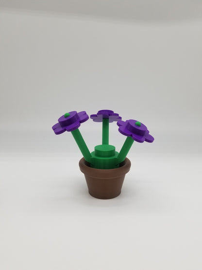 3D Printed Flowers Block Style