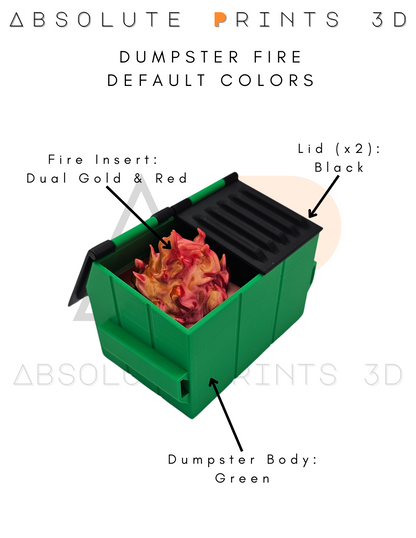 3D Printed Dumpster Fire