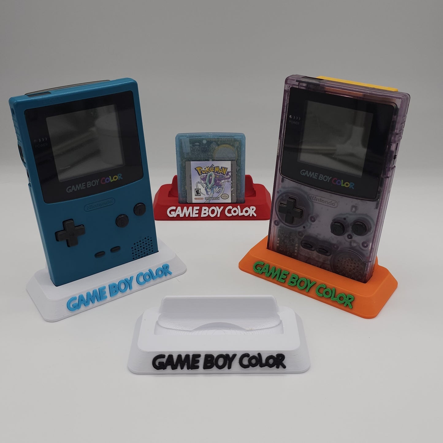 Multicolored 3D Printed Game Boy Color Display Stand | Nintendo Game Boy Color Compatible