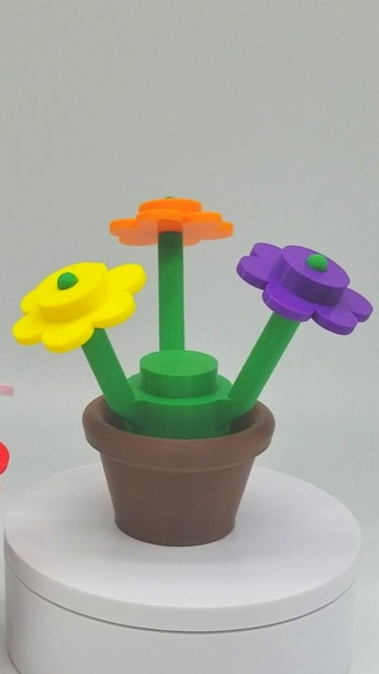 3D Printed Flowers Block Style