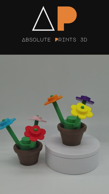 3D Printed Flowers Block Style