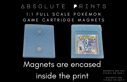 Gen 1 Set of Pokémon Game Boy Cartridge Refrigerator Magnets | 1:1 Full Scale