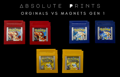 Gen 1 & Gen 2 Full Set of Pokémon Game Boy Cartridge Refrigerator Magnets | 1:1 Full Scale